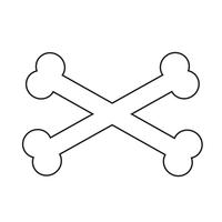 Bone icon  symbol sign vector