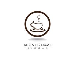 Iconos de vector de plantilla de logotipo de café