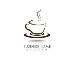 Iconos de vector de plantilla de logotipo de café