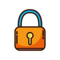 padlock security protection object to privacy information vector