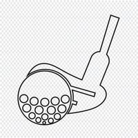 Símbolo de icono de golf signo vector