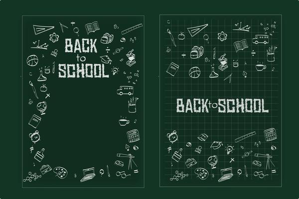 Back to school, Education concept background with line art icons and symbols