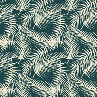 Abstract creative seamless pattern with tropical plants and artistic background. vector