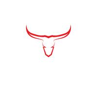 Icono de vector de plantilla de logotipo de vaca