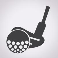 Símbolo de icono de golf signo vector