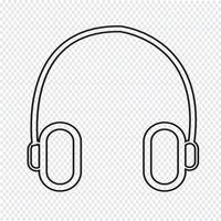 headphone icon  symbol sign vector