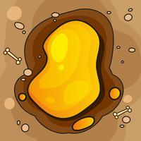 Gold Mine In The Earth Minerals. Background Image To Create Buttons, Banners