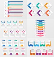 Set of infographics element template with options. vector