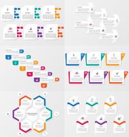 Set of infographics element template with options.