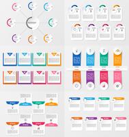 Set of infographics element template with options. vector