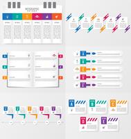 Conjunto de plantilla de elemento de infografía con opciones. vector