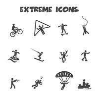 símbolo de los iconos extremos vector