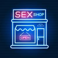 Sex Shop Now Neon Sign. Ready For Your Design, Greeting Card, Banner. Vector