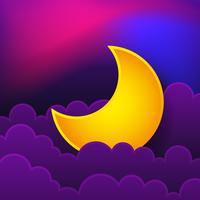 Night concept logo. Good night. Vector illustration