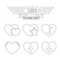Heart icon  symbol sign vector