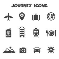 símbolo de los iconos de viaje vector