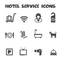 hotel service icons vector