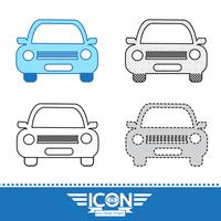 Icono de coche símbolo de signo vector