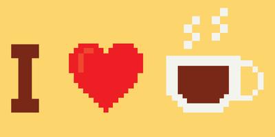 i love coffee vector