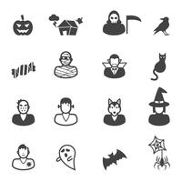 happy halloween icons vector