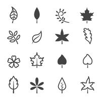 leaf icons symbol vector