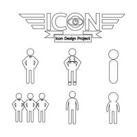 People Icon  symbol sign vector