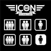 people icon  symbol sign vector