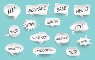 Design elements for speech, message, social network. Vector Illustration and graphic elements.