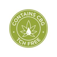 Contains CBG. THC Free Icon.