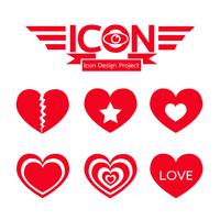 Icono del corazón símbolo de signo vector