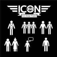 people icon  symbol sign vector