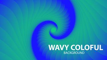 Blue wavy abstract background vector