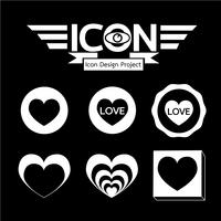 Heart icon  symbol sign vector