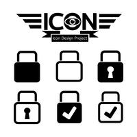 Lock Icon  symbol sign vector