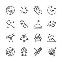 Space icon set.Vector illustration
 vector