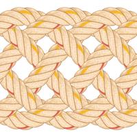 Seamless pattern with rope bending. vector