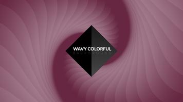 Wavy colorful background vector