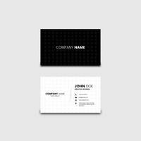 Black and white color combination business card vector