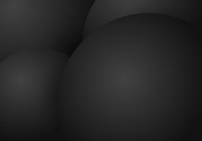 Abstract 3D realistic liquid or fluid circles black color beautiful background. vector