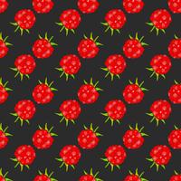 Seamless Background With Raspberries, Vector Image Ready For Your Design