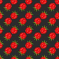 Seamless Background With Raspberries, Vector Image Ready For Your Design