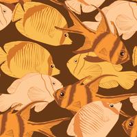 Seamless fish pattern. vector