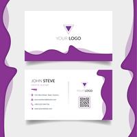 Purple wavy business card template