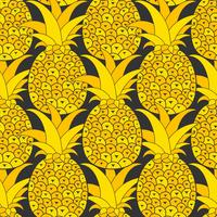 Pineapples seamless pattern. Tropical background. Vector illustration. Ready For Your Design, Greeting Card