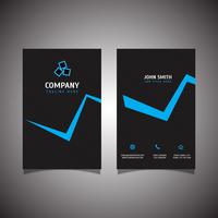 Blue and black business card  vector