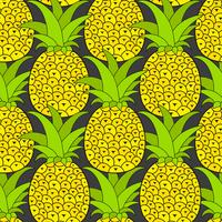 Pineapples seamless pattern. Tropical background. Vector illustration.Ready For Your Design, Greeting Card