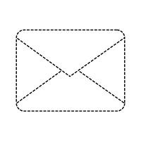 dotted shape letter card message closed with document information vector