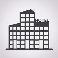 icono de hotel símbolo signo vector