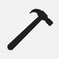 hammer icon  symbol sign vector