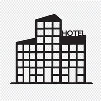 icono de hotel símbolo signo vector